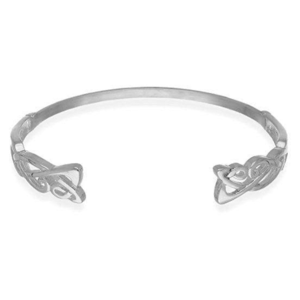 Vintage 1990s Ortak STERLING SILVER CELTIC BANGLE. Malcolm Gray maker’s mark